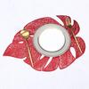Table Mat Hollowed-Out Nordic Heat-resistant Simulation Turtle Back Leaf Placemats for Dining Table