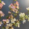 2 Fork Artificial Apple Blossom Branch 84cm Faux Flowers Elegant Cherry Blossom Branch  Living Room