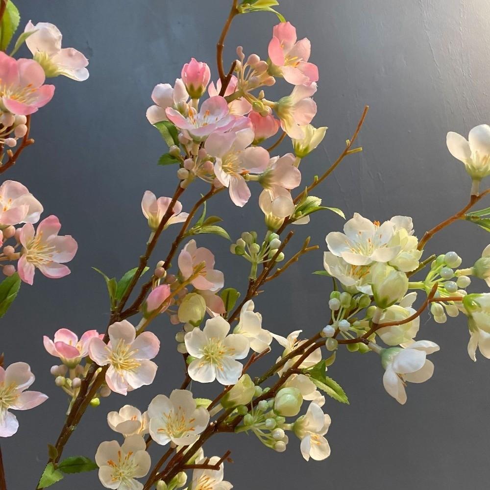 2 Fork Artificial Apple Blossom Branch 84cm Faux Flowers Elegant Cherry Blossom Branch  Living Room