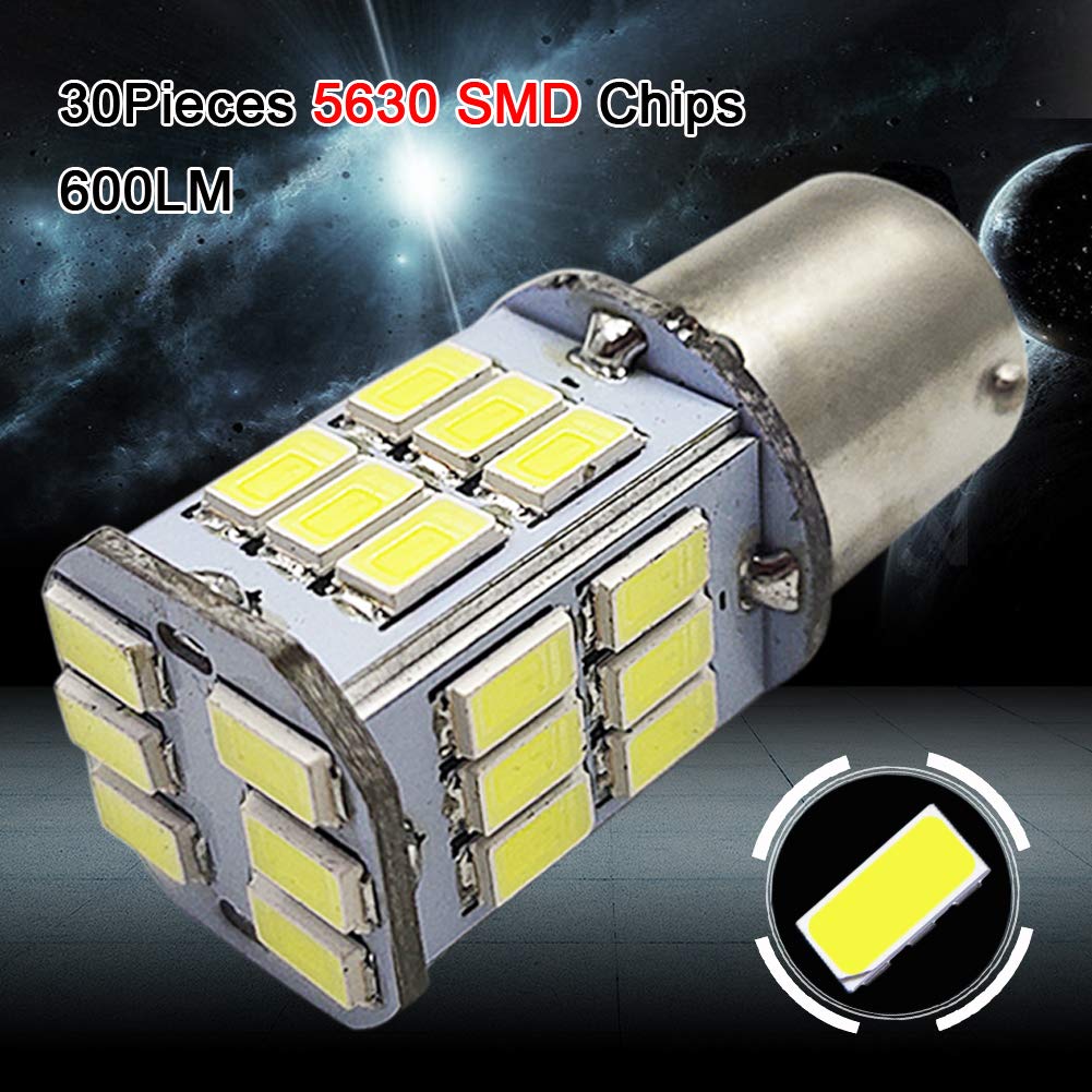 Ruiandsion 2 Pieces S25 Single Bulb BAU15S PY21W LED Bulb