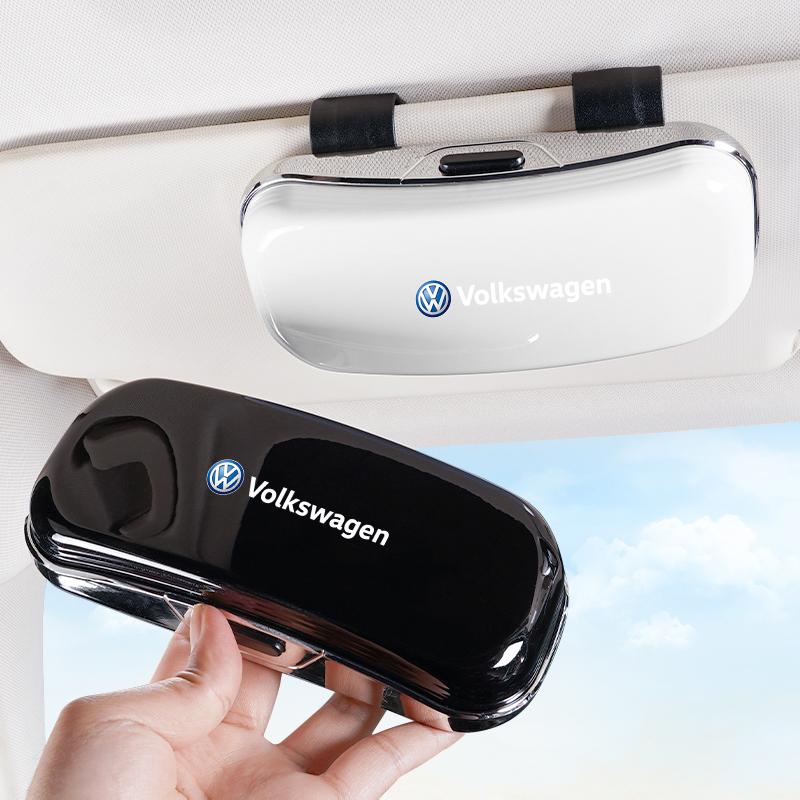 Cup Holders Car Visor Glasses Box Auto Sunglasses Storage Case For Volkswagen VW GTI Polo Golf Passat Tiguan Arteon Touareg CC T