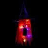 Halloween Hanging Glowing Ghost Hat Lights Decoration Glowing Witch Hat alloween Party Props for Outdoor, Yard, Tree