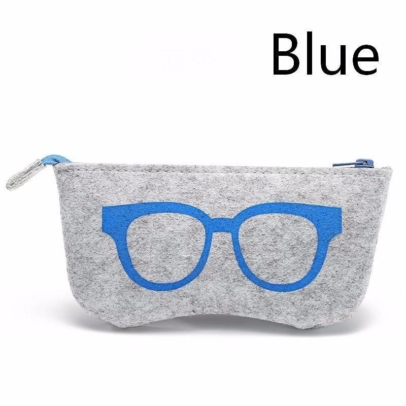 Multifunctional Personality Cosmetic Bag Unisex Soft Zipper Wool Felt Cloth Eyewear Accessories Glasses Bag.