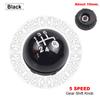 For Fiat 500 500C 2007 - 2018 5 6 Speed Gear Shift Knob Sitck Head Leather Gloss Black Cap Replacement