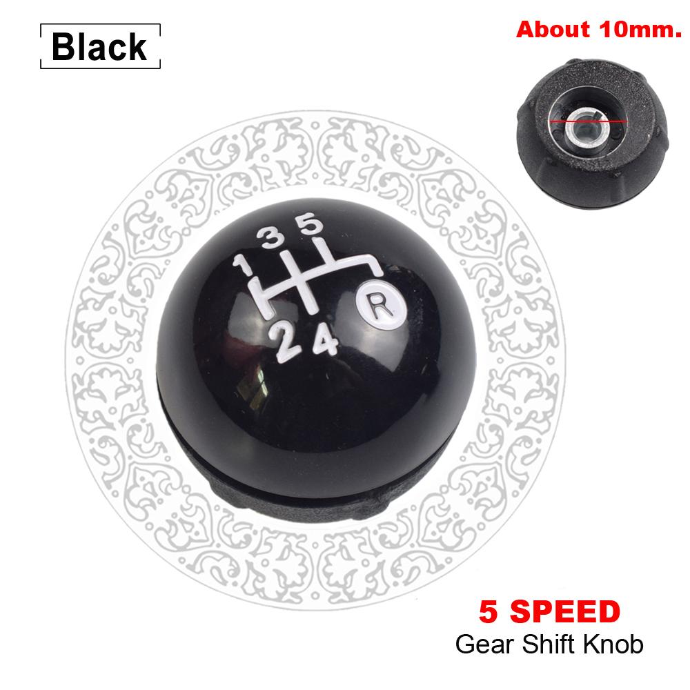 For Fiat 500 500C 2007 - 2018 5 6 Speed Gear Shift Knob Sitck Head Leather Gloss Black Cap Replacement