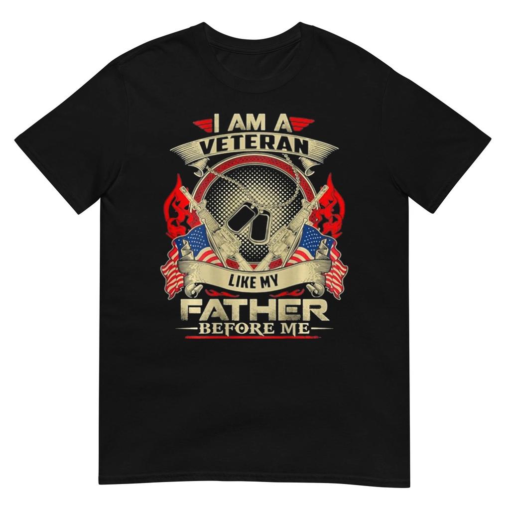 I Am A Veteran Like My Father Before Me Design T-Shirt