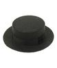 Black Flat Short Panama Hat