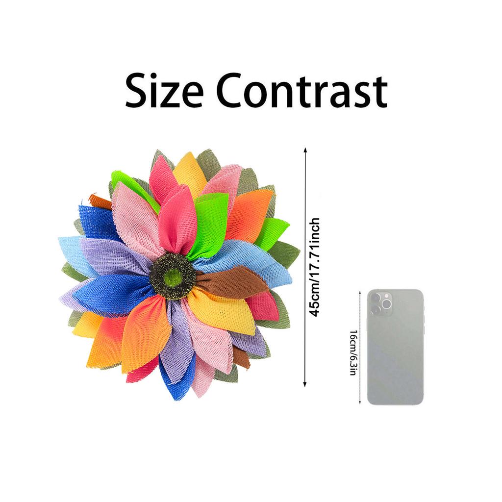 Linen Sunflower Home Decoration, Festive Fabric Doorplate, Artificial Flower Pendant