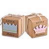 The Retro Style Kraft Paper Gift Box Comes with Hemp Rope 6pcs
