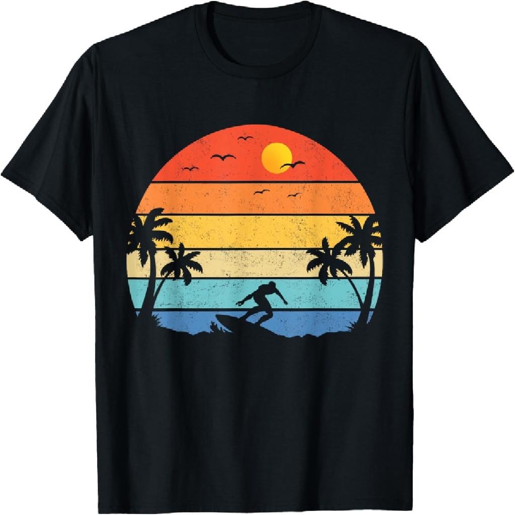 Vintage Surfer Retro Surfing Beach Surf Men Women Girls Kids T-Shirt