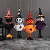 Halloween Pendant Car Accessories Rearview Mirror Cute Plush Witch Pumpkin Doll Hanging Pendants Halloween Ornaments Decoration