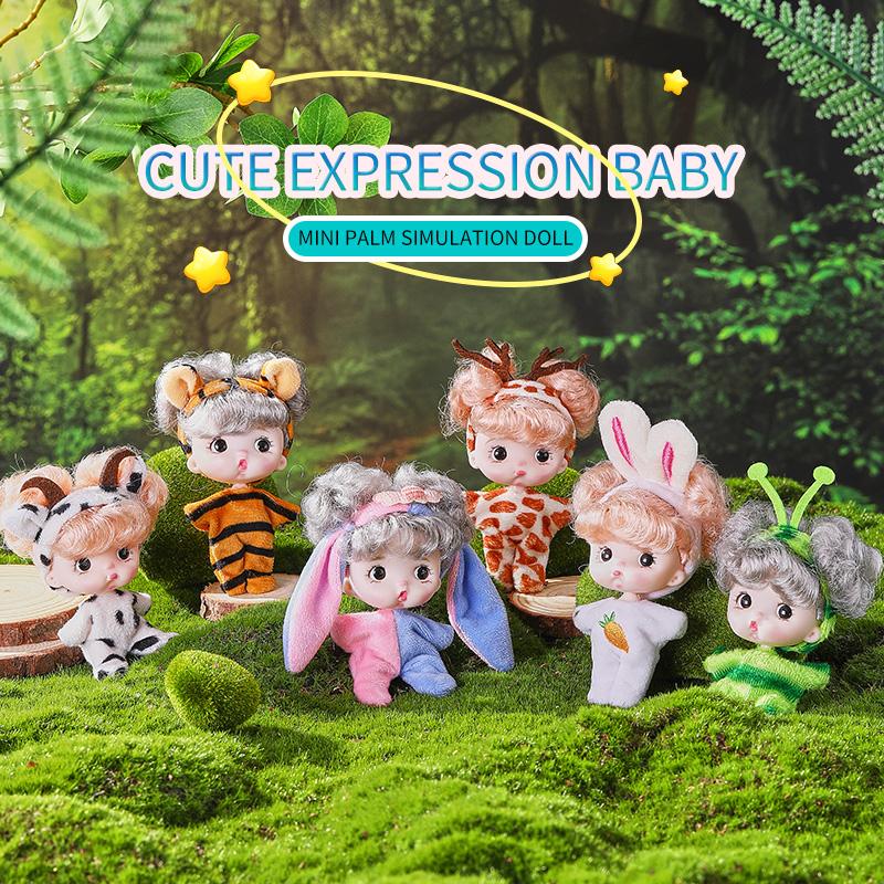 6Pcs/Set Kawaii Mini Reborn Baby Dolls With Clothes Cute Pocket Realistic Little Babies Girls Silicone Toys Birthday Gifts Kids