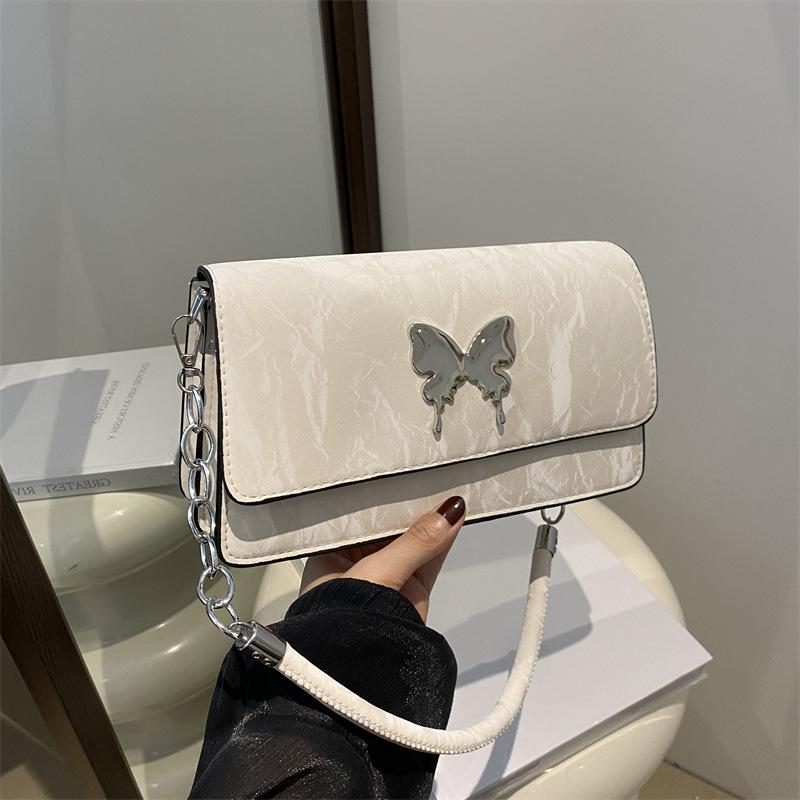Gentle Large Capacity Bag for Women New Trendy Fashion Chain Student Class Bag Commuting One-shoulder Small Square Bag