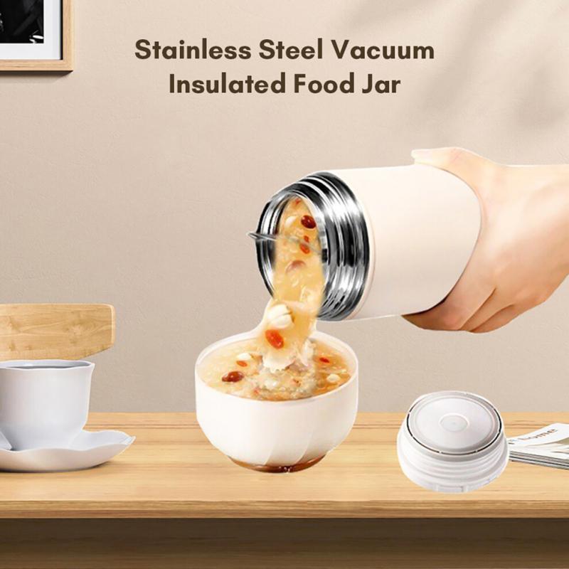 Großvolumiger Baby-Nahrungskrug Edelstahl Vakuumisoliert Kinder-Nahrungskrug für heiße oder kalte Speisen Auslaufsicher Kinder Thermoskanne, 1050ml Deckel