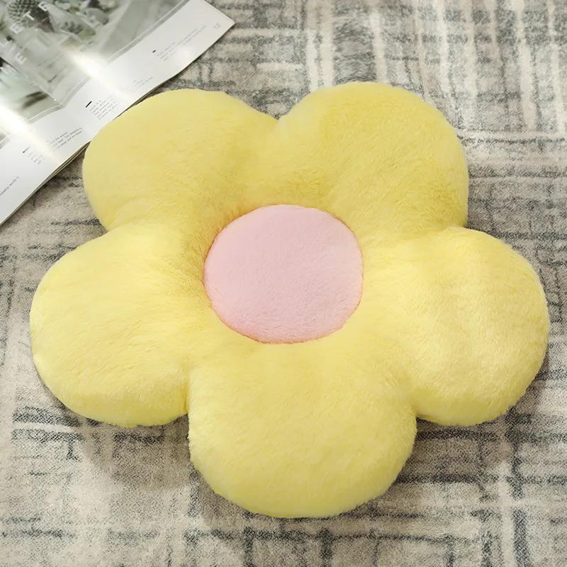 Birthday Gift Bedhead Cushion Living Room Sofa Decoration 50cm Flower Mat Rabbit Hair Soft Floor Flat Bottom Office Supplies