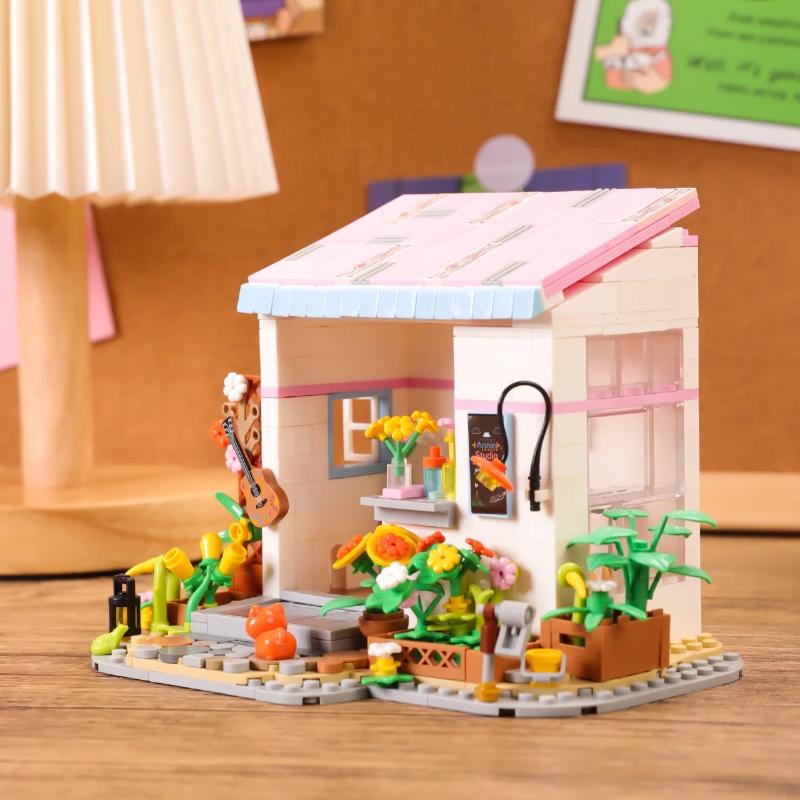 Flower House Fairy Tale Town Building Blocks Toys Diy Mini Blocks Children'S Educational Toy For Girls Boys Gifts Kids Toys