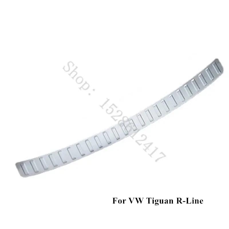 stainless steel Rear Bumper Protector Sill Trunk Tread Plate Trim 2017 2018- Car Accessories For Volkswagen Tiguan R-Line