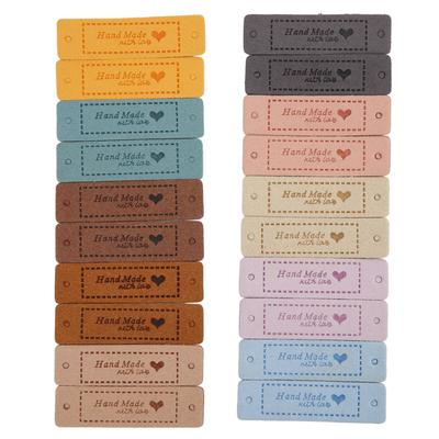 20 ks Ručně vyráběné štítky PU materiál Ekologický Odolný Měkký štítek pro DIY Šití Tašek Peněženek