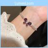 Butterfly Charm Bracelet With Zirconia Stones For Women Elegant Fashion Accessory