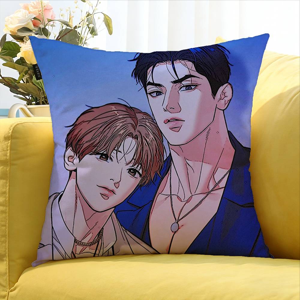Bl Manhwa Jinx Joo Jaekyung Kim Dan Various Sizes Square Pillow Case For Car Home Bedchamber Decor