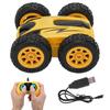 Stunt 2.4G High Speed TwoSided 360 Degree Rotate Wireless RC Car Fourwheel Drive(yellow )
