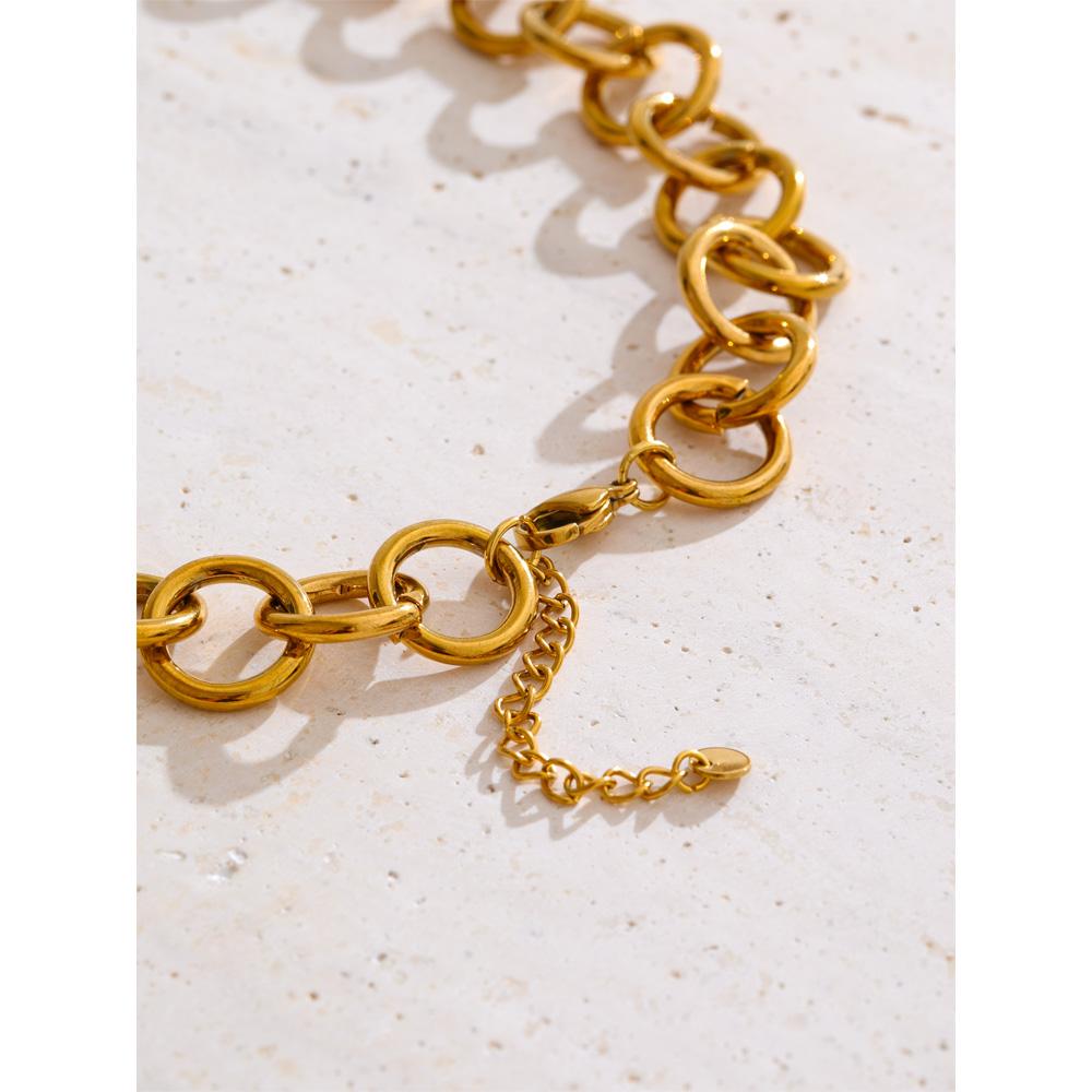 Eetit Stainless Steel Acrylic Metal Flower Heart Pendant Charms Necklace Waterproof Statement Fashion Waterproof Jewelry New