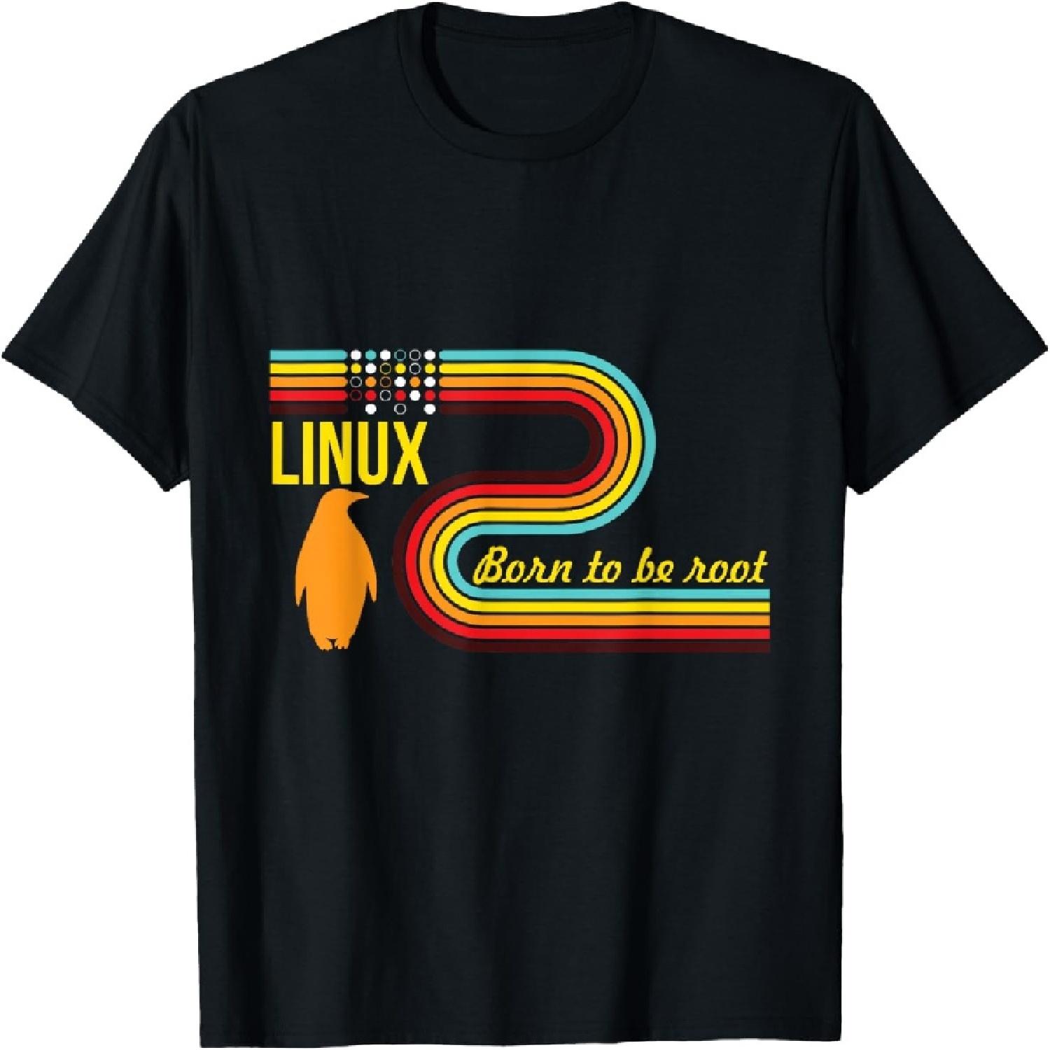 Linux Born To Be Root the Nerd Heaven for Computer scientist T-Shirt S