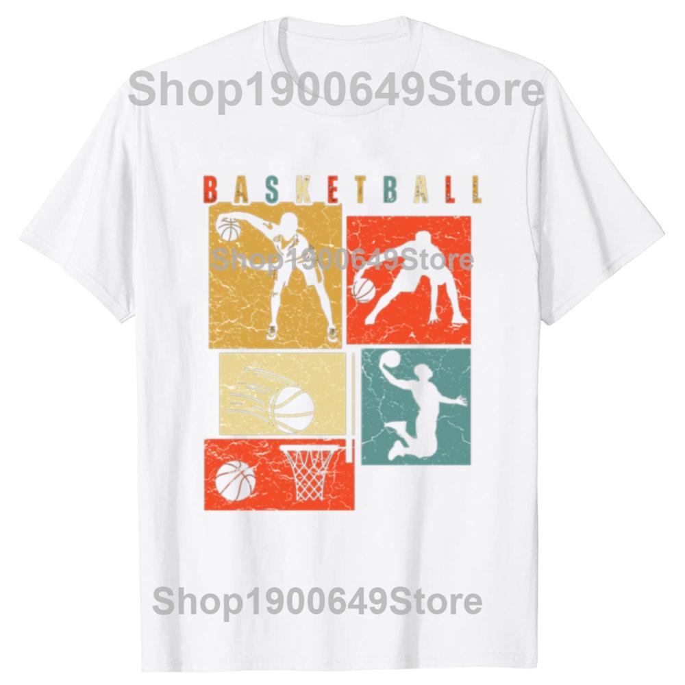 Funny Colorful Basketball Design Boys Player T Shirt Men Women Cotton Humor Streetwear Tee Shirt Short Sleeve Unisex Clothing