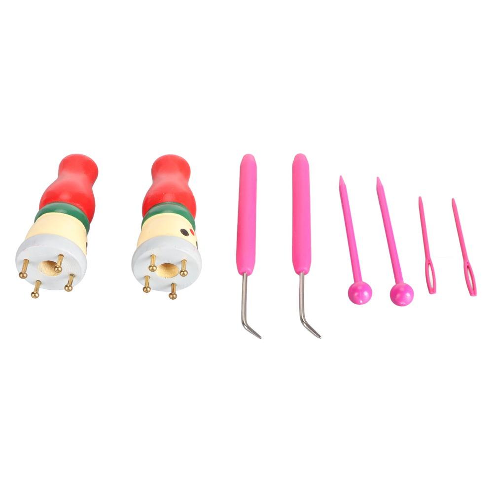 Innovative Design Spool Knitting Doll Wooden Hand Crafting Toy Knitting Loom Toy  For Beginners