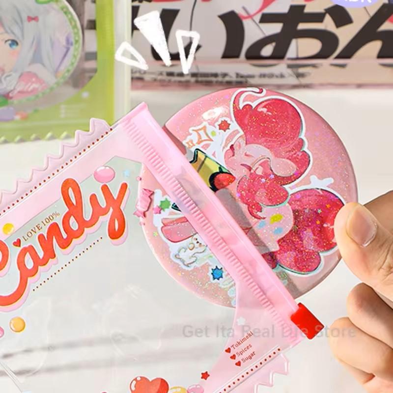 Italife Anime Badge Card Keychain Candy Bag Hanger for Pin Card Dolls Itabag Decoration Accessories Clear Protective Cover H313