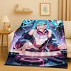 3D Kawaii M MIKU Dziewczyna z Kreskówki Muzycznej Koc Flanelowy, Niezwykle Miękki Ciepły Pluszowy Koc do Domu Sypialni Łóżka Kanapy Pokrowiec Prezent dla Dzieci