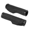 Mountain Bike Soft Handlebar Grips Bicycle Double Lock AntiSlip Rubber Handle Grips(Black )