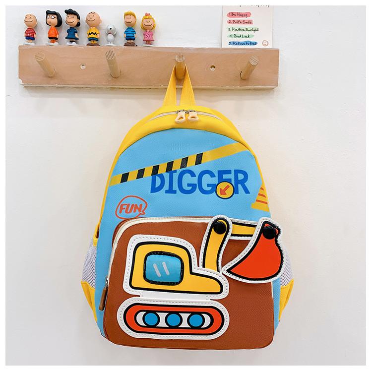 Vehicle Engineering Cartoon Bag Student Backpack Lightweight Trendy Casual