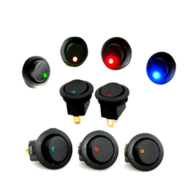 1 Teile/satz 12V Auto Runde Dot Led Licht Rocker Kippschalter Verkäufe