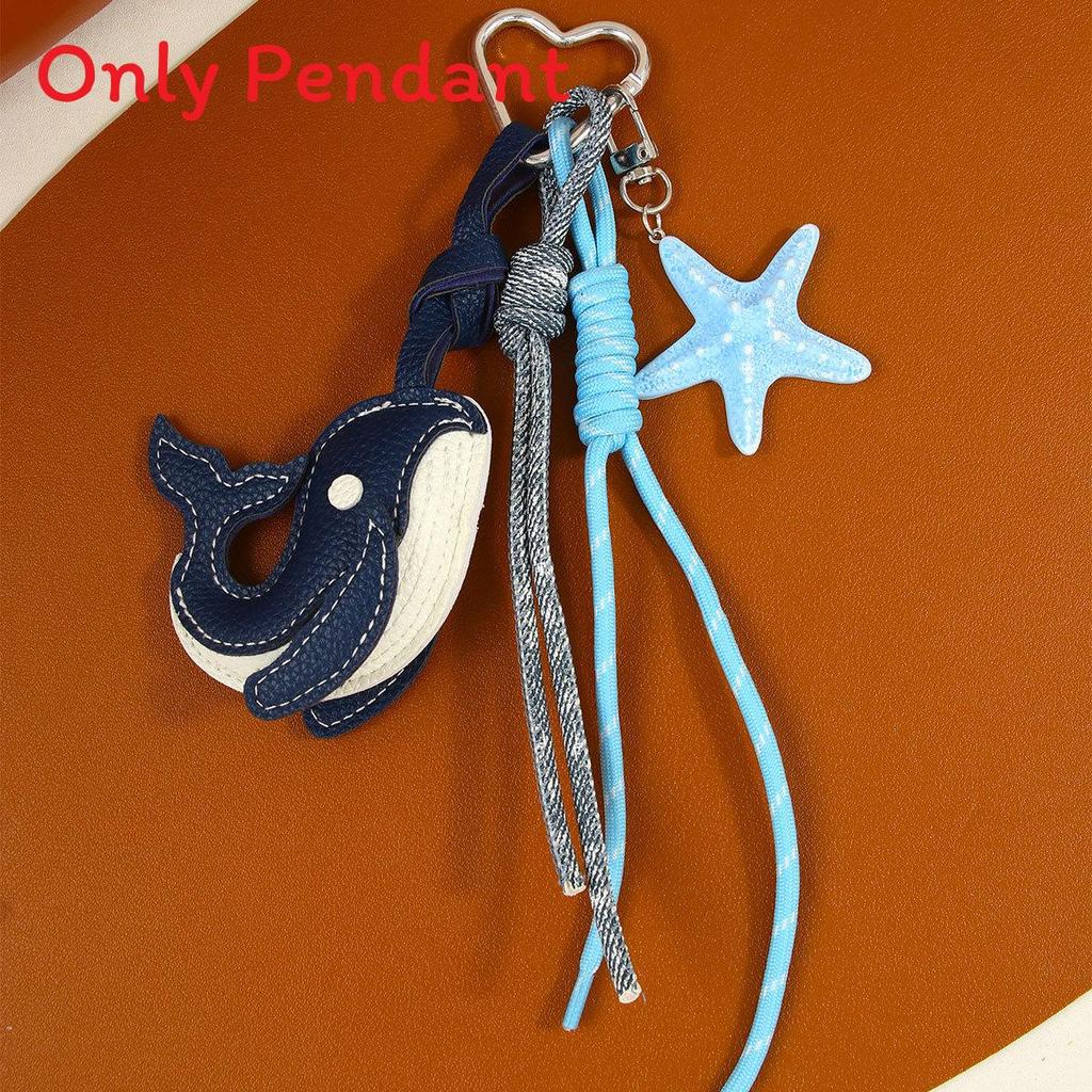 Whale Keychain Leather Bag Charm With Cartoon Ocean Animal Design For Spring 2025