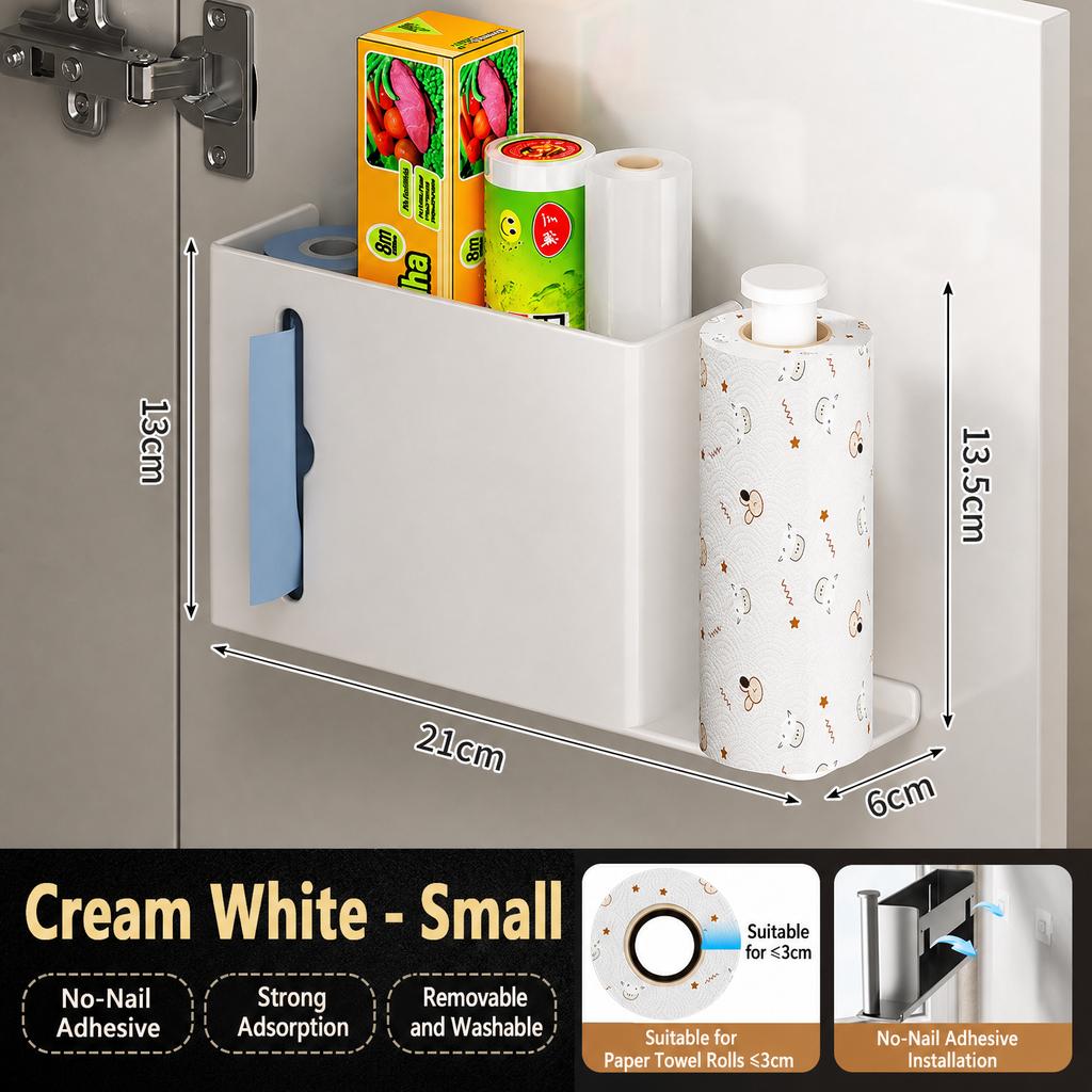 Kitchen Storage Rack Organizer Wall-Mounted Modern Minimalist Carbon Steel Under-Cabinet Rectangular