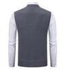 Men's Sleeveless Fleece-Lined Knit Cardigan: Autumn/Winter Plus Size Loose Fit Sweater