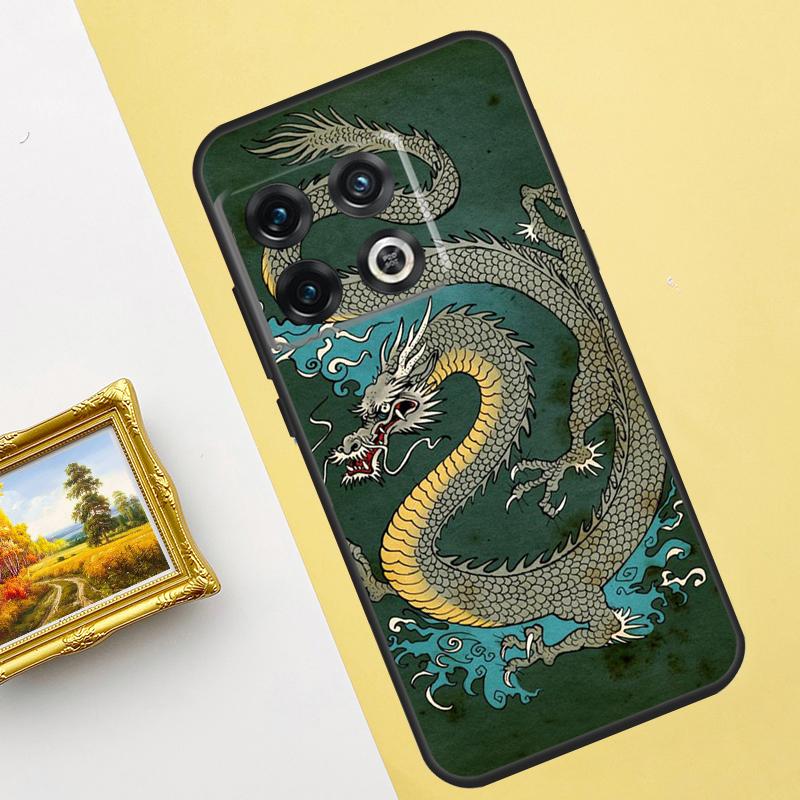 Japanese Dragon Art Case For Oneplus 10 Pro 9 Pro Ace 10T 9RT 8T Cover For Oneplus Nord 2 2T CE N10 N20 N300