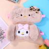 Cute Cartoon Sleeping Eye Mask For Travel Eyeshade Night Breathable Blindfold Slaapmasker Girl'S Heart Plush Kids Gift