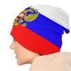 Russische Flagge Mütze Unisex Winter Warm Bonnet Femme Strickmützen Wappen Russlands Skullies Beanies Mützen Für Unisex Frauen