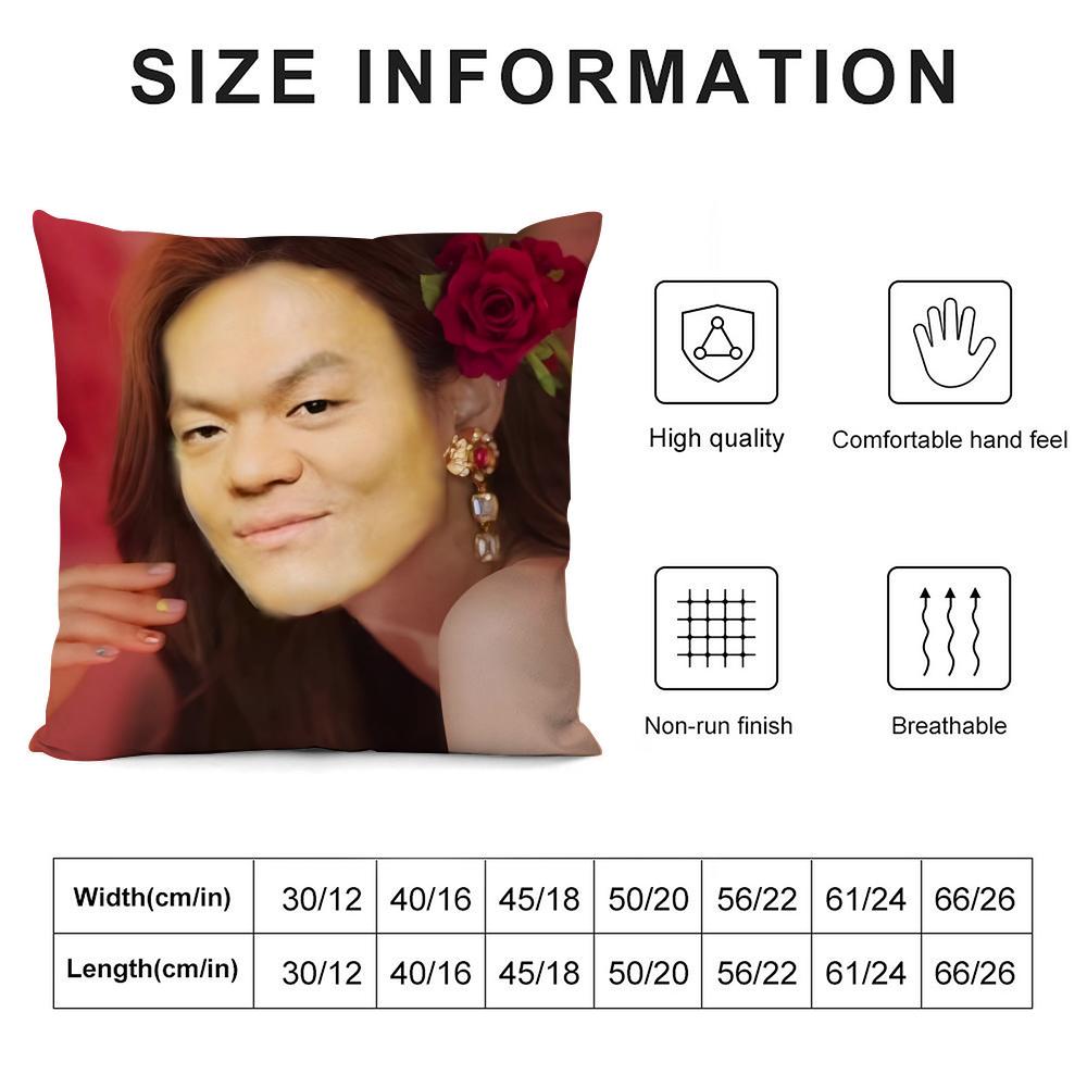 J-Jyp Meme Cushion Cover Soft Plush Fabric Double-Sided Printed Sofa Cushion Cover For All Seasons Home Decor Gift