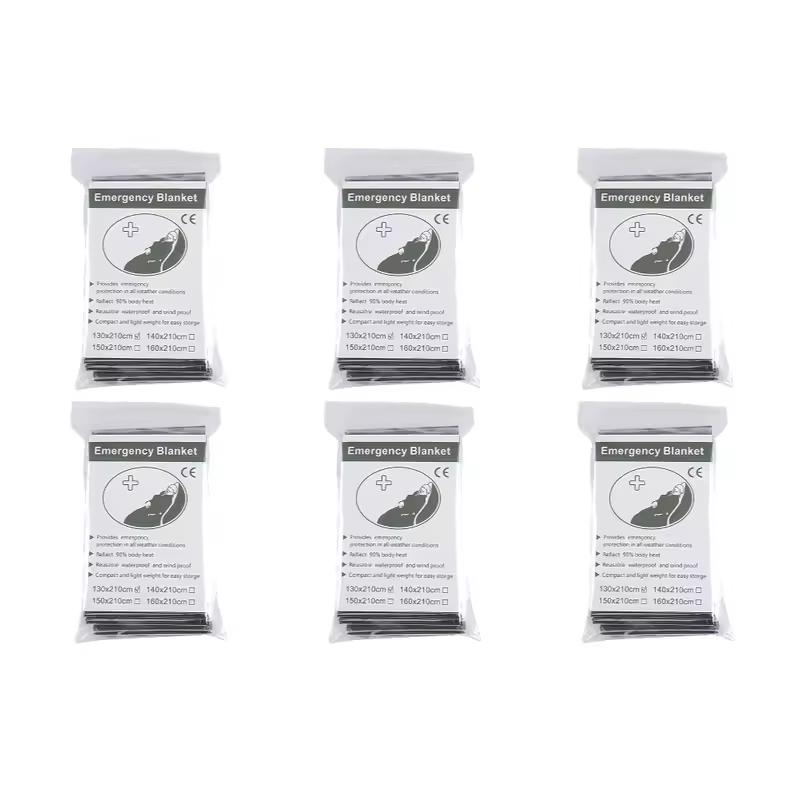1-10PCS Emergency Blanket Outdoor Survive First Aid Military Rescue Kit Windproof Waterproof Foil Thermal Blanket for Camping