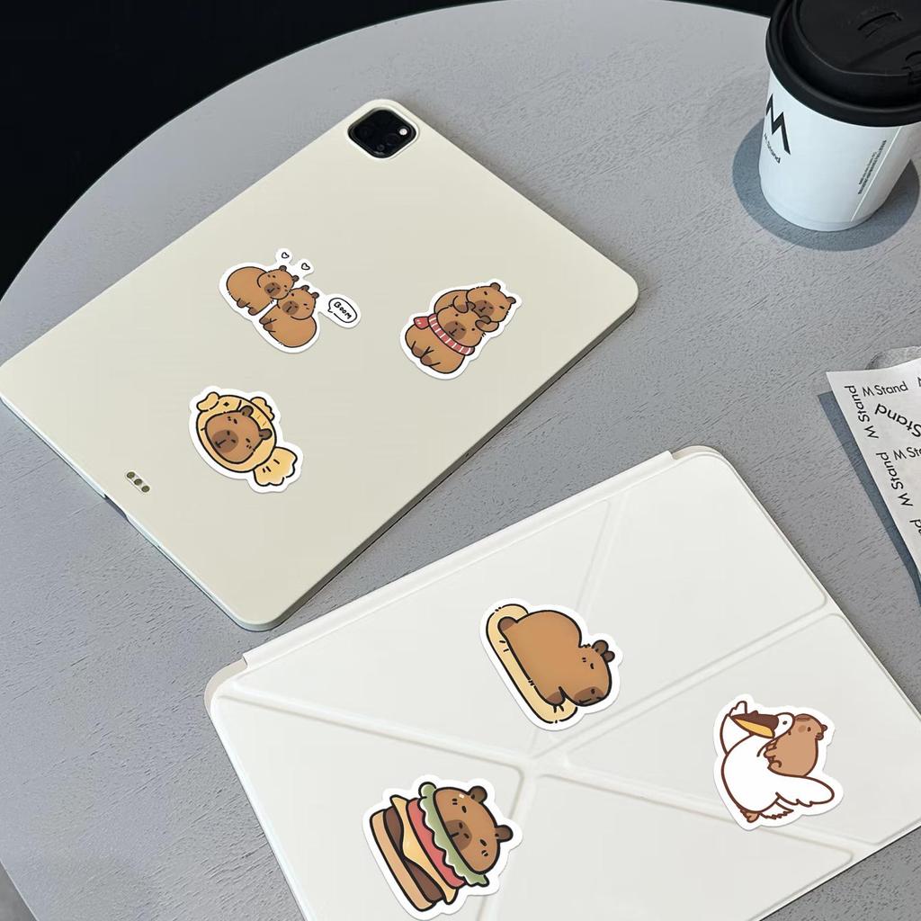 54 Cute Capybara Cartoon Waterproof Stickers for DIY Notebooks & Luggage