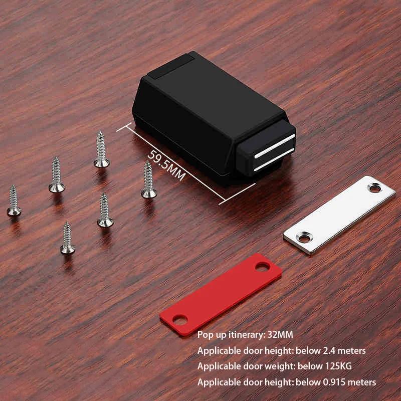 1Pcs Stainless Steel Lock Heavy-Duty Cabinet Door Rebound Magnetic Lock TV Frame Cabinet Wardrobe Furniture Magnetic Lock