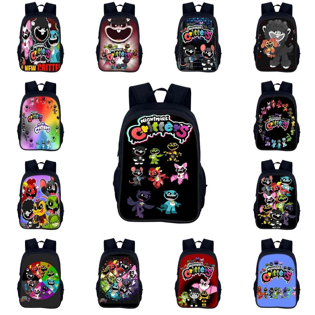Nightmare Critters Backpack Printing Cartoon Game Student High Rucksack Capacity
