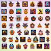 50-Pack Halloween Stickers - Waterproof Vinyl Decals For Party Decor, Crafts & Scrapbooking