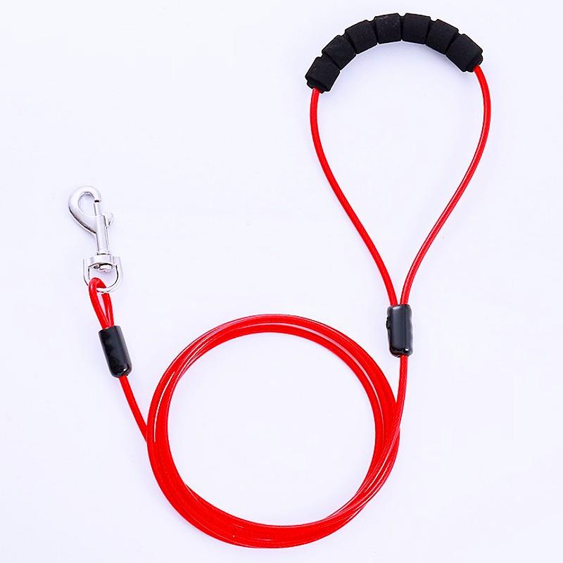 Dog Leash Dogs Chain Steel Wire Leashes for Dog Walking Anti-bite Puppy Training Leash Soft Handle Dogs Leashes Pet Accessories