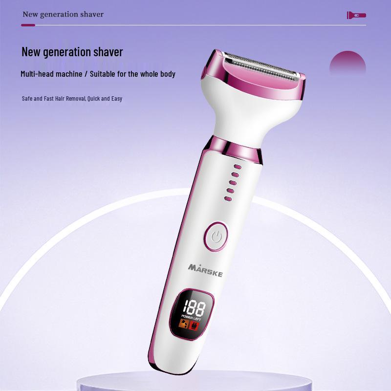 Five-in-One Women's Electric Shaver & Hair Trimmer with Digital Display