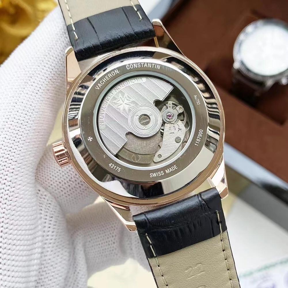 Business Casual Men's Automatic Stainless Steel Mechanical Watch Leather Strap