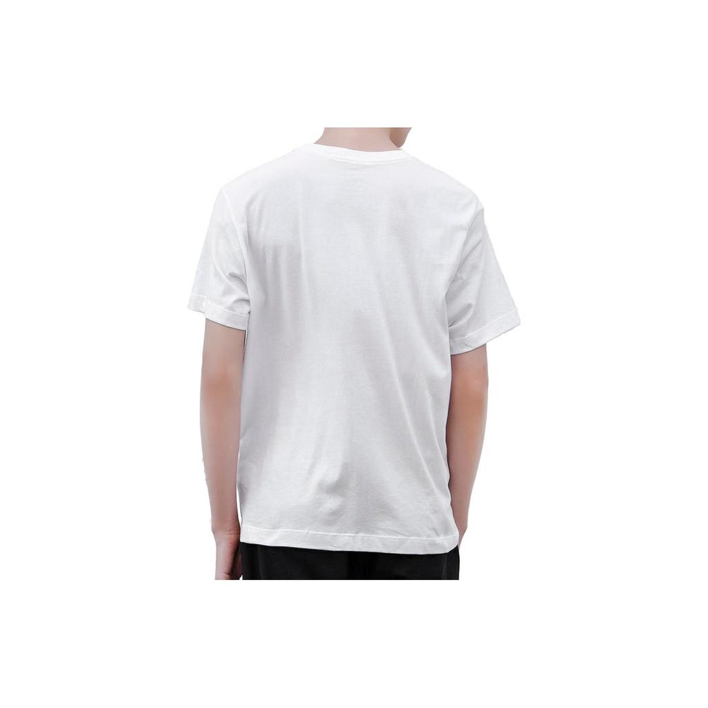 Nike Camiseta de Manga Corta con Cuello Redondo y Estampado de Patrón Sólido para Hombre Tops Blanco BQ3672-100